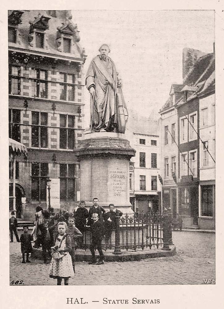 Halle (Hal). Statue to Adrien-François Servais, Belgian cellist and composer