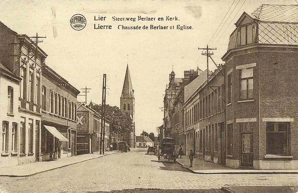 Lier (Lierre). Berlaer Highway and Church