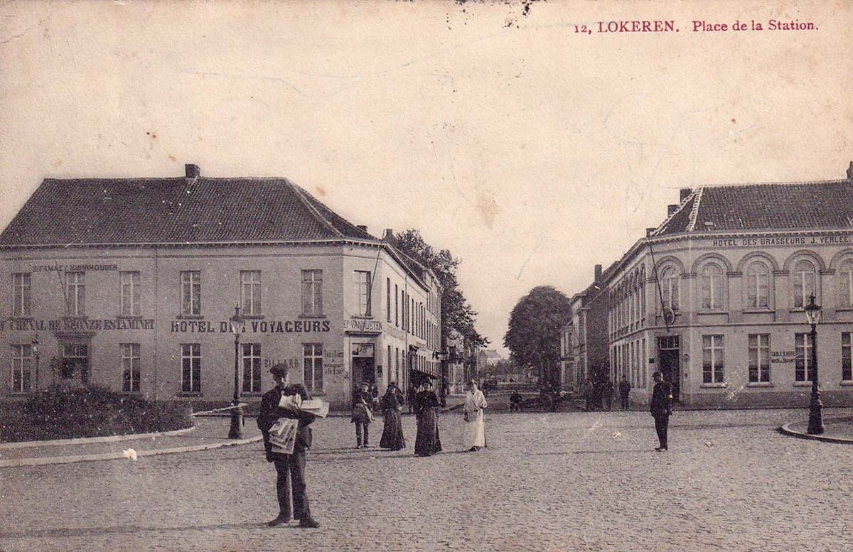 Lokeren. Railway Station Square