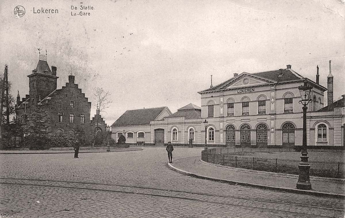 Lokeren. Railway Station Square