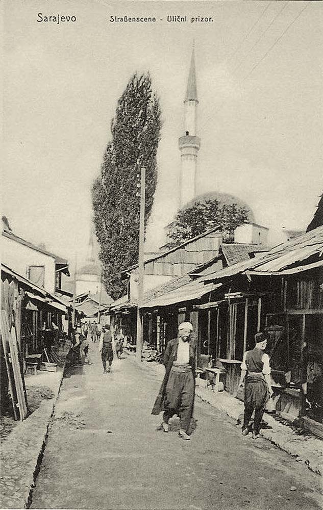 Sarajevo. Panorama of street