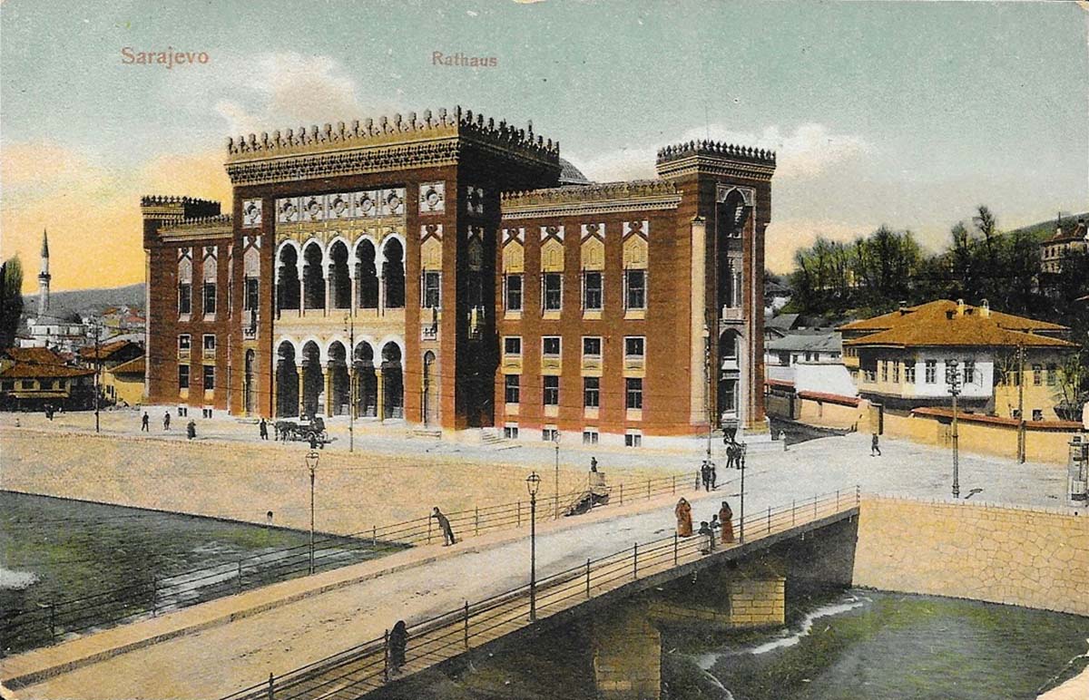 Sarajevo. Town Hall (Rathaus)