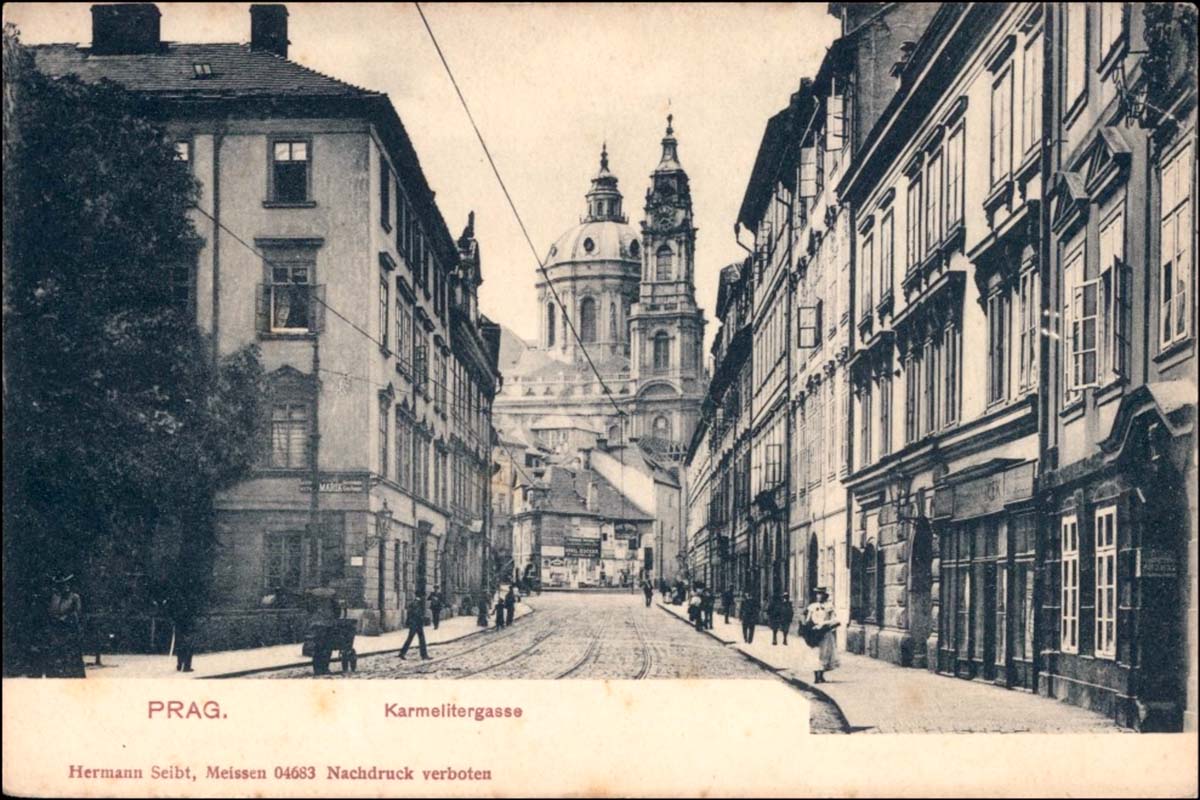 Prague. Carmelite Lane - Karmelitergasse, 1905