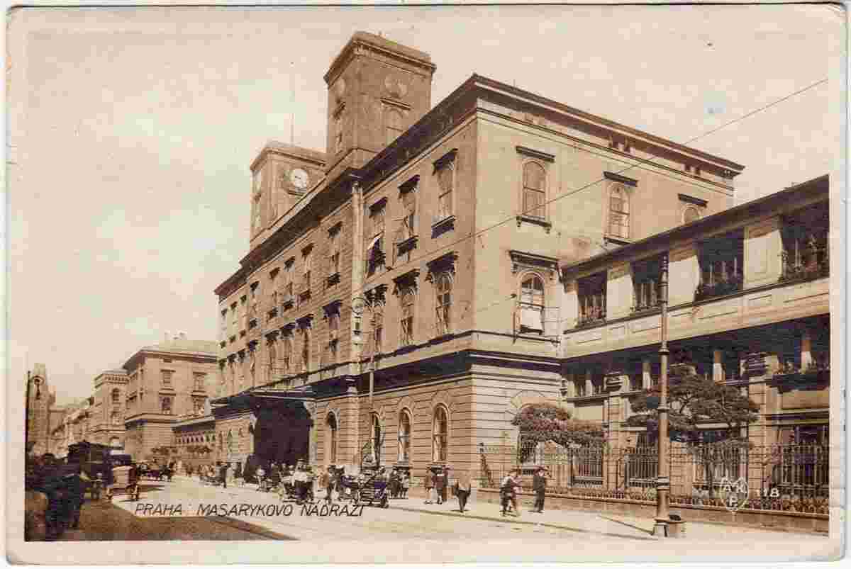 Prague. Masaryk Railway Station, 1926