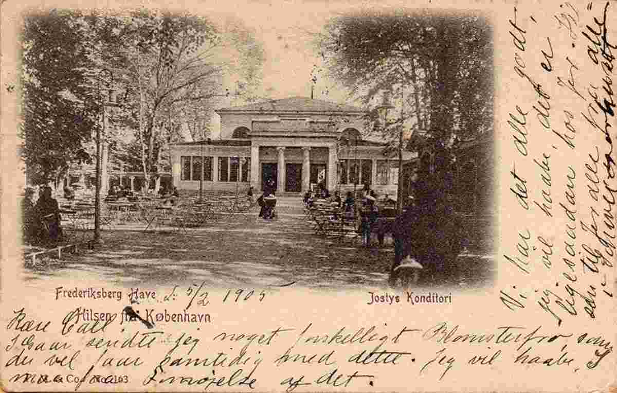 Frederiksberg. Josty's Pastry Shop in City Garden, 1905