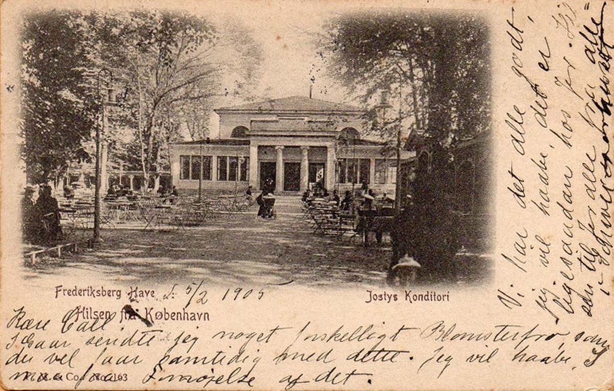 Frederiksberg. Josty's Pastry Shop in City Garden, 1905