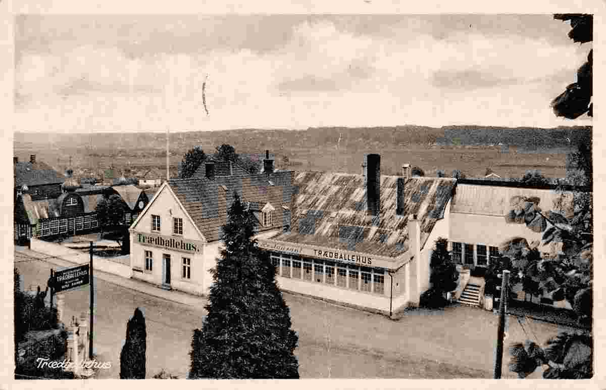 Vejle. Restaurant 'Trædballehus' - 'Tree ball house', 1960
