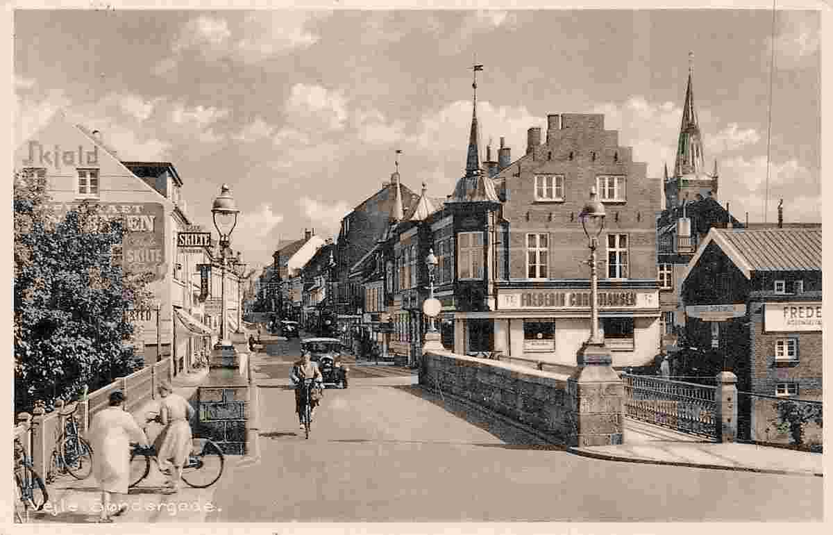 Vejle. Søndergade - Sunder street, 1936