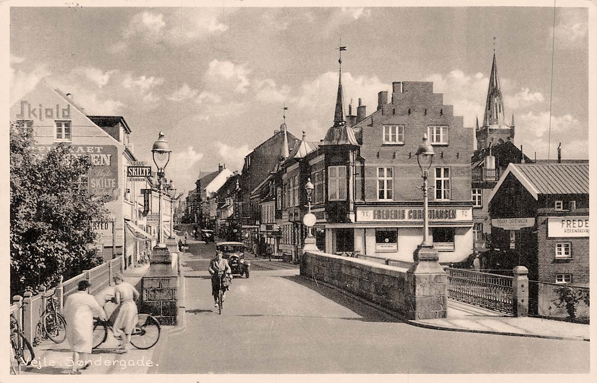 Vejle. Søndergade - Sunder street, 1936