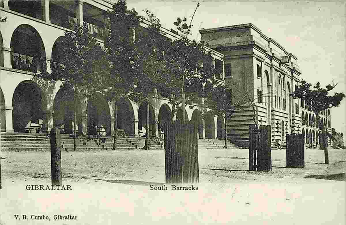 Gibraltar. South barracks, 1907