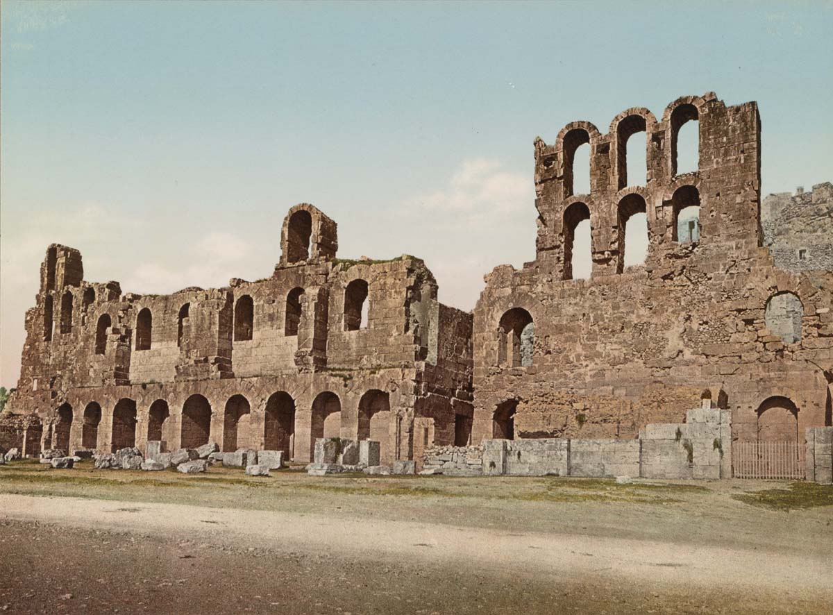 Athens. Herod Theater - Théâtre d'Hérode, between 1890 and 1910