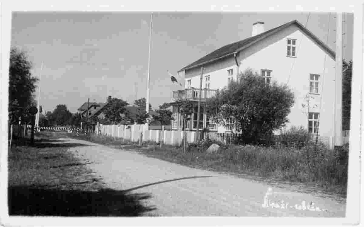 Ainazi. The border with Estonia
