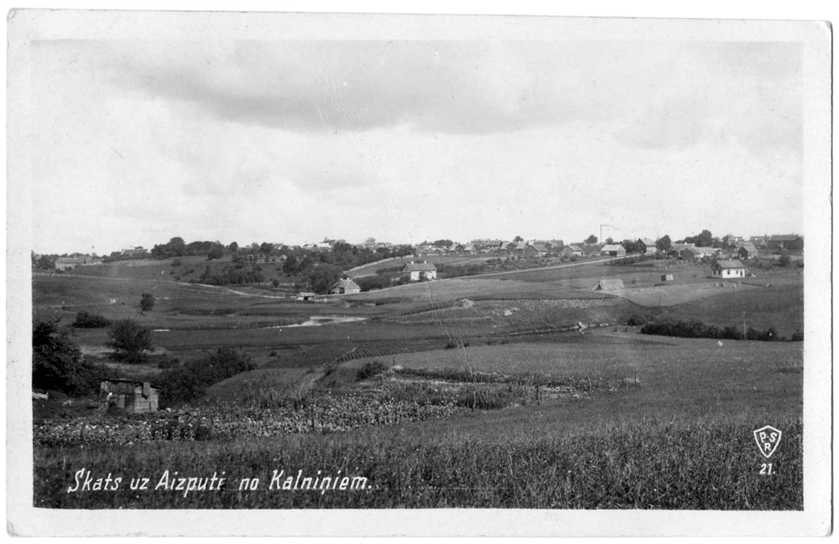 Aizpute. Panorama of city