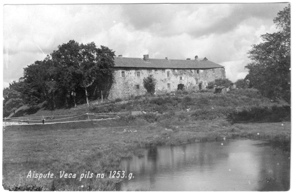 Aizpute. The ruins of the old castle, built in 1253