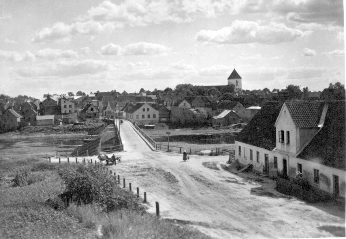 Bauska. Bridge over the river Memele