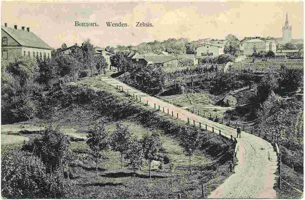 Cesis. City street, 1909