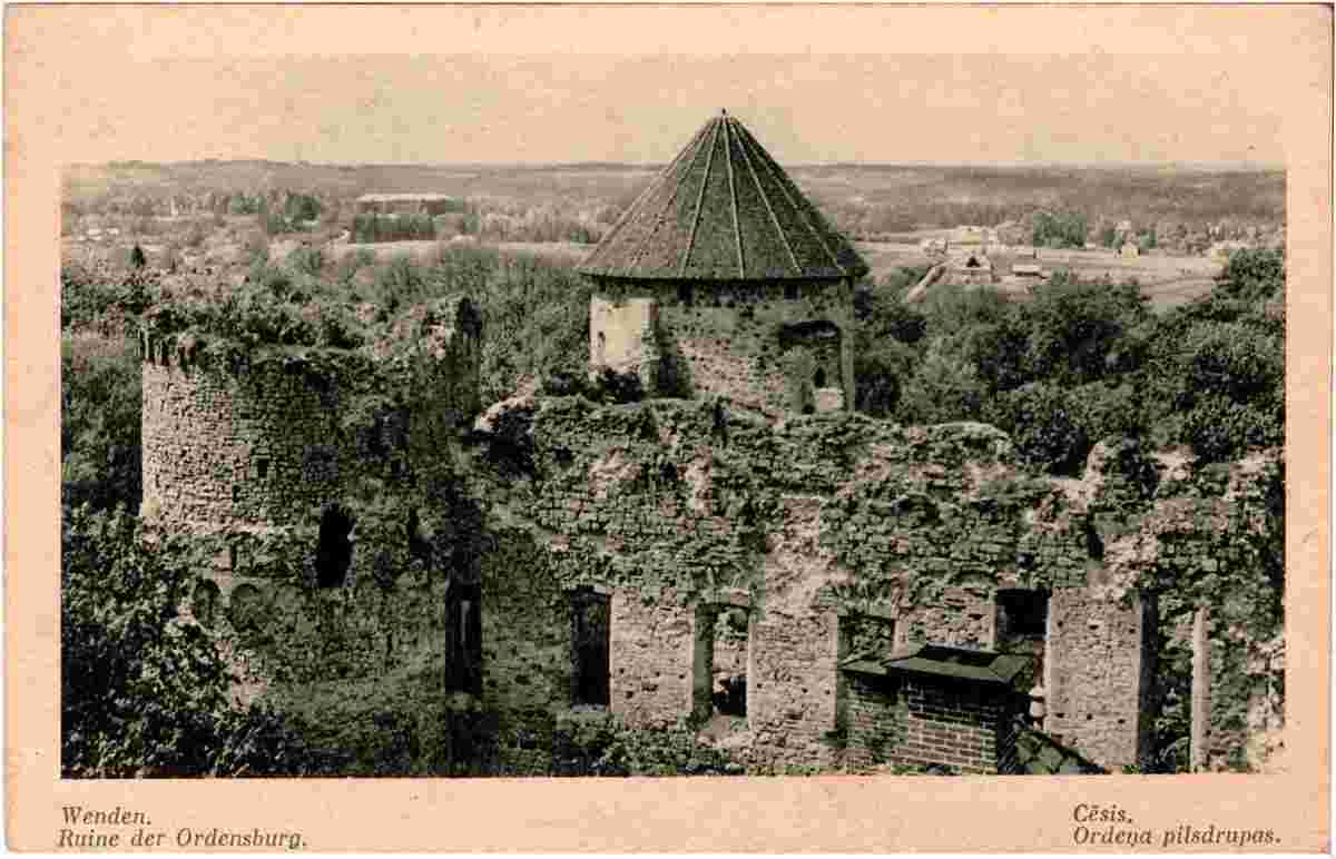 Cesis. Ruins of the castle of the master of the Livonian Order, Wenden Castle