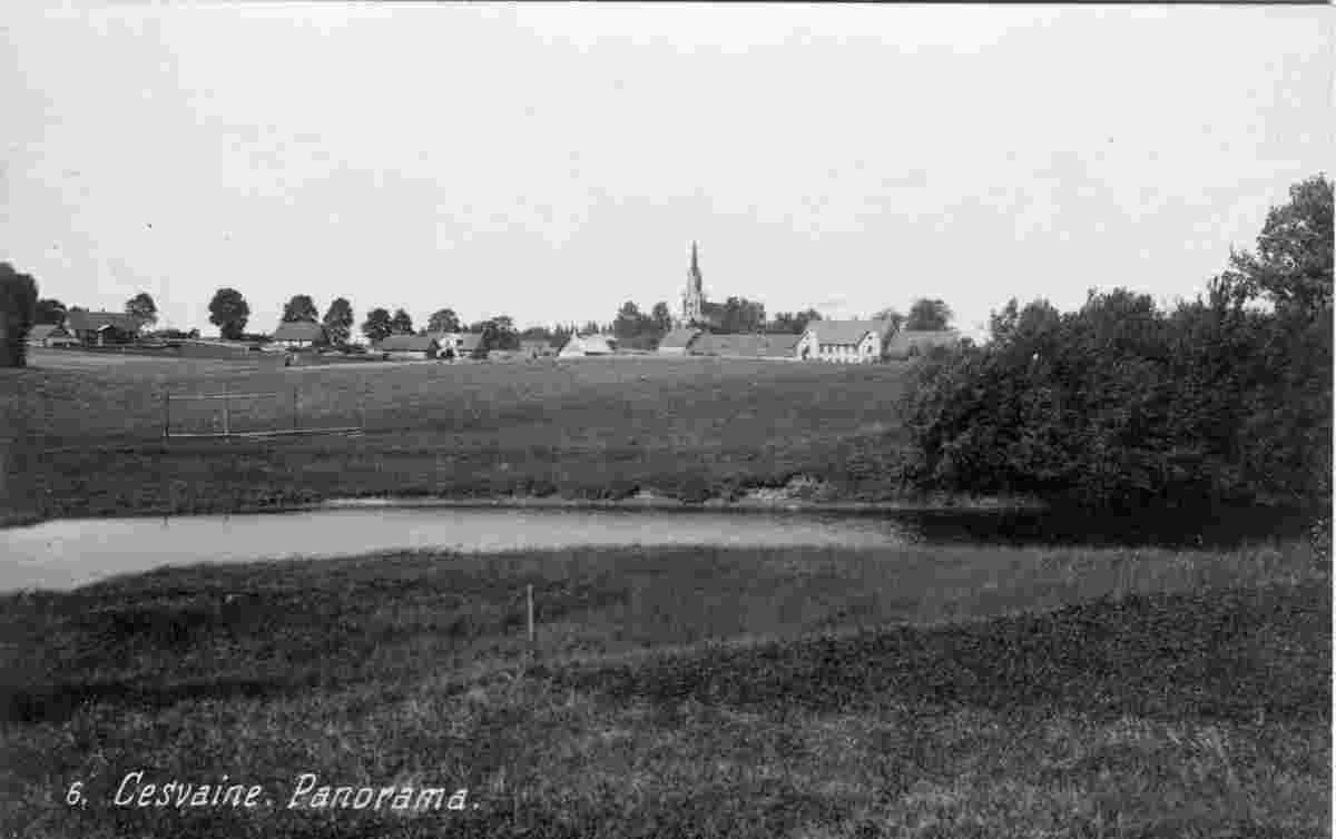 Cesvaine. Panorama of city