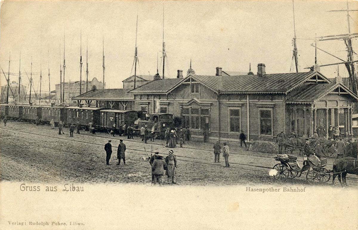 Liepaja. Harbor and railway station