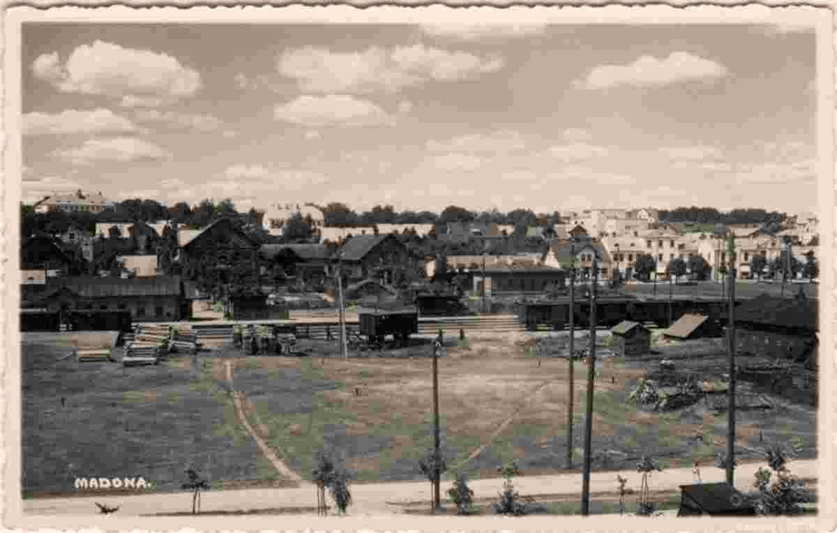 Madona. Railway Station and City