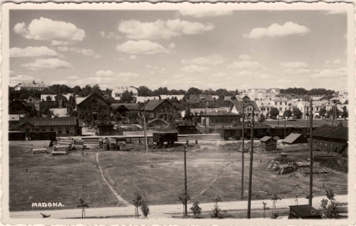 Madona. Railway Station and City