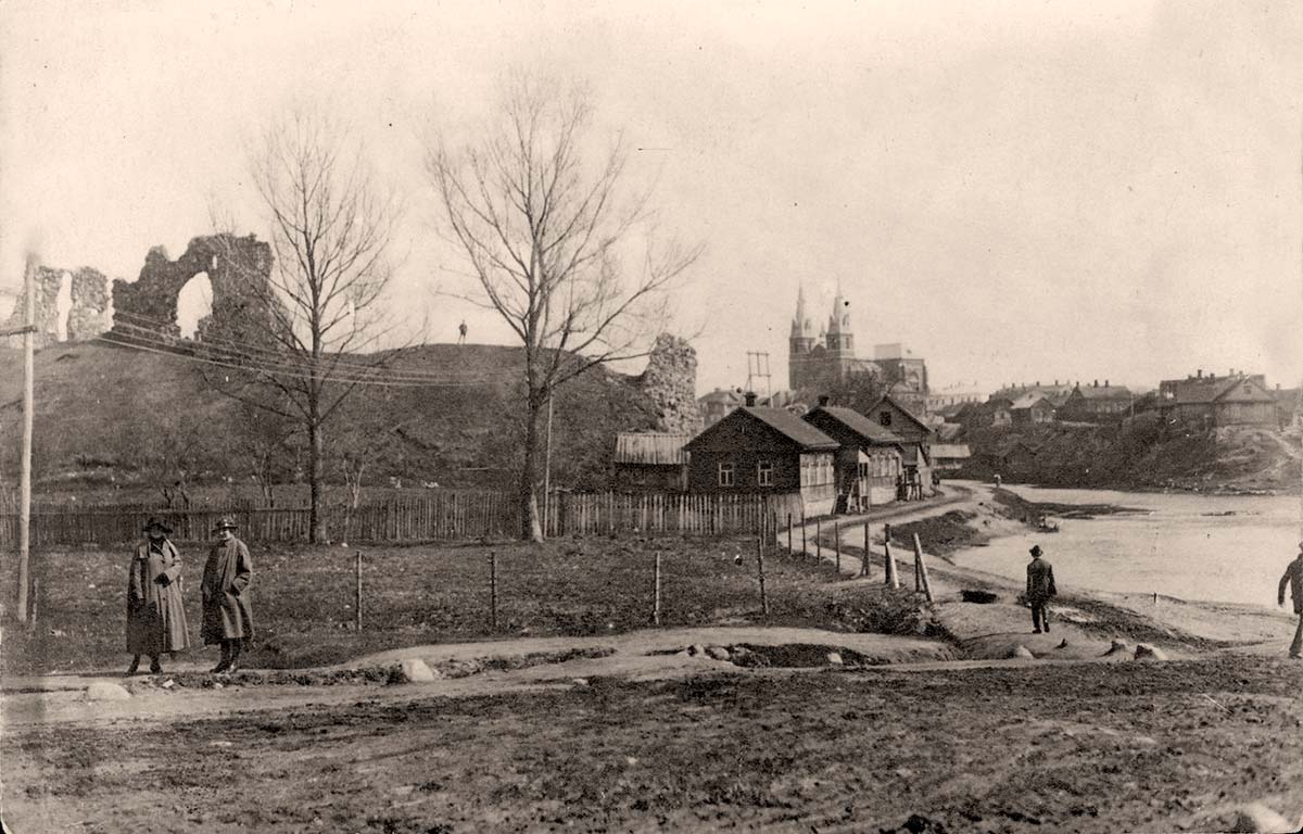 Rezekne. View of Castle hill and Roman Catholic Church