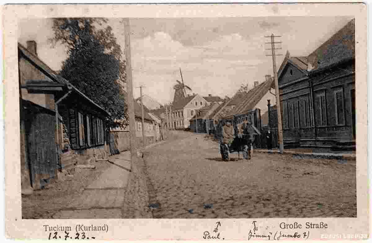 Tukums. Big street, 1923