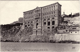Monaco city. Oceanographic Museum, view with side of the Sea