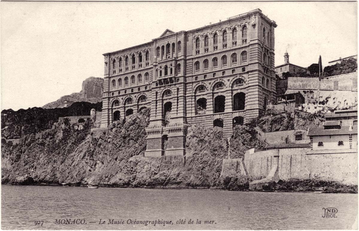 Monaco city. Oceanographic Museum, view with side of the Sea