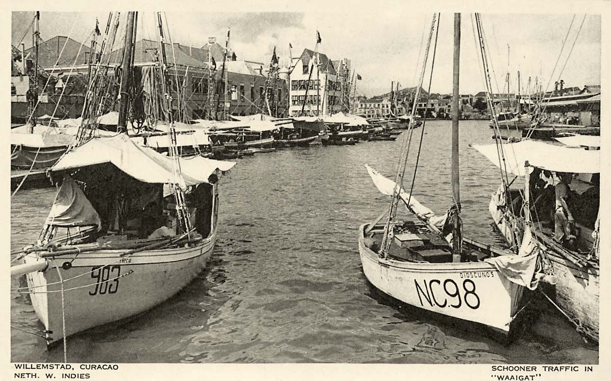 Willemstad. Sailing boats in the Harbour