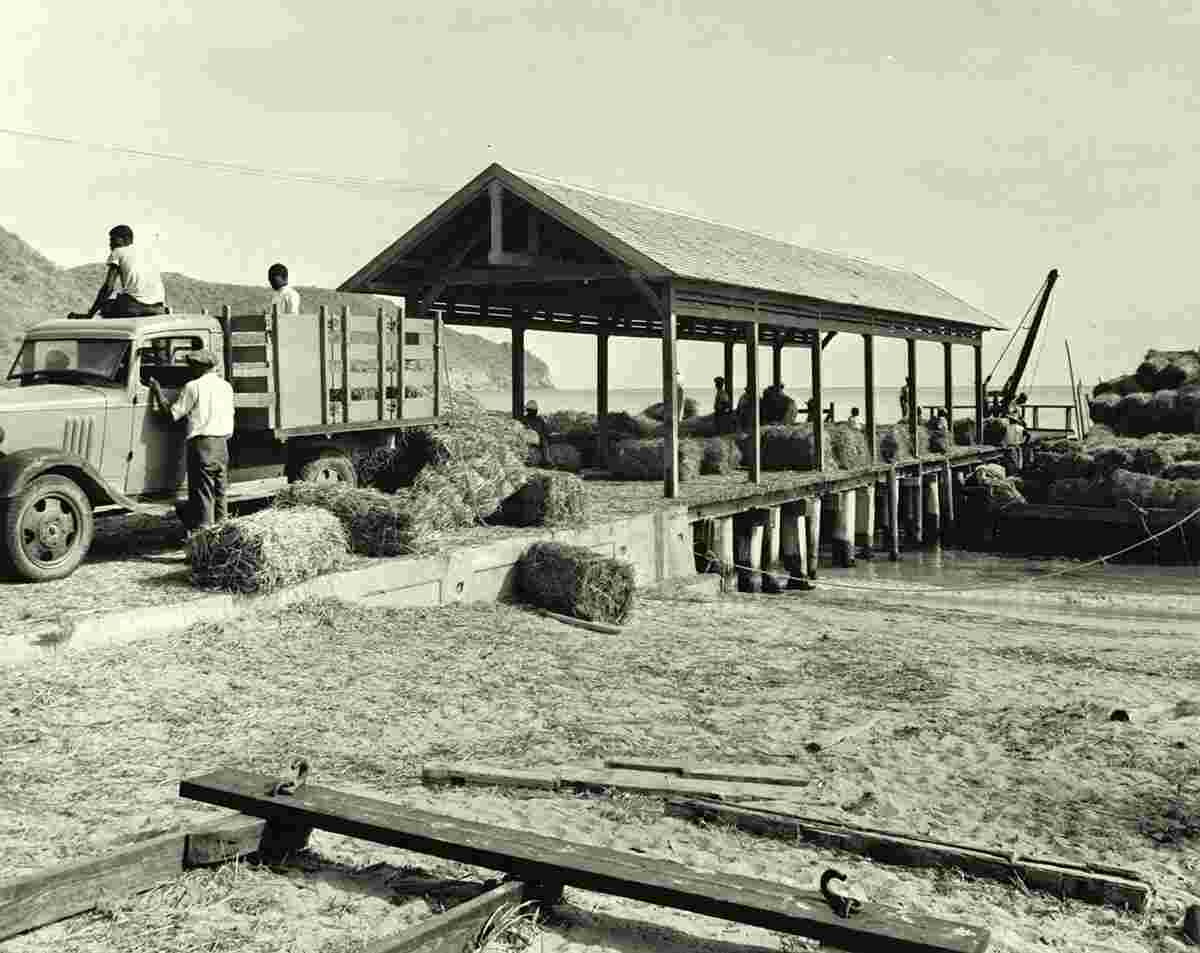 Philipsburg. Collecting hay bales