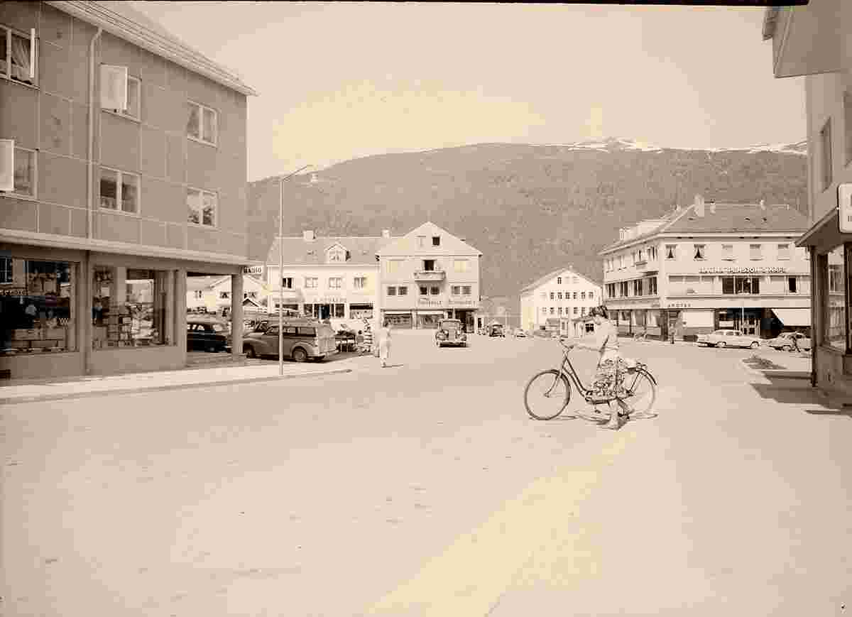 Åndalsnes. Panorama of the city street, 1959