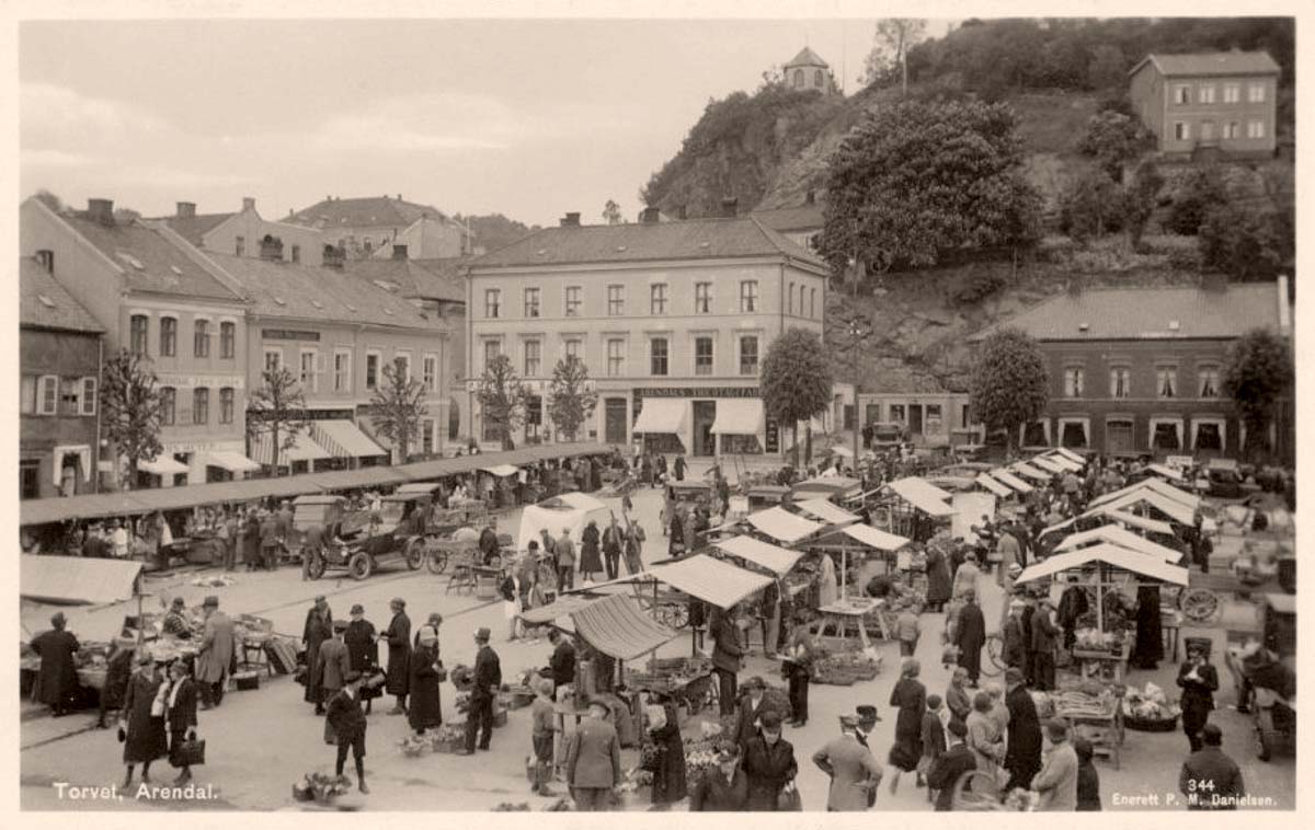 Arendal. Square, Market