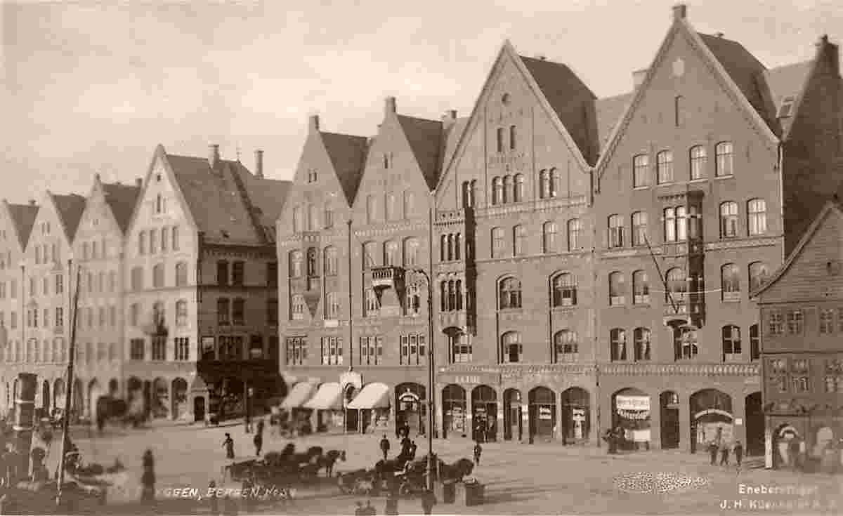 Bergen. Tyske Bryggen - 'German pier', a complex of commercial buildings