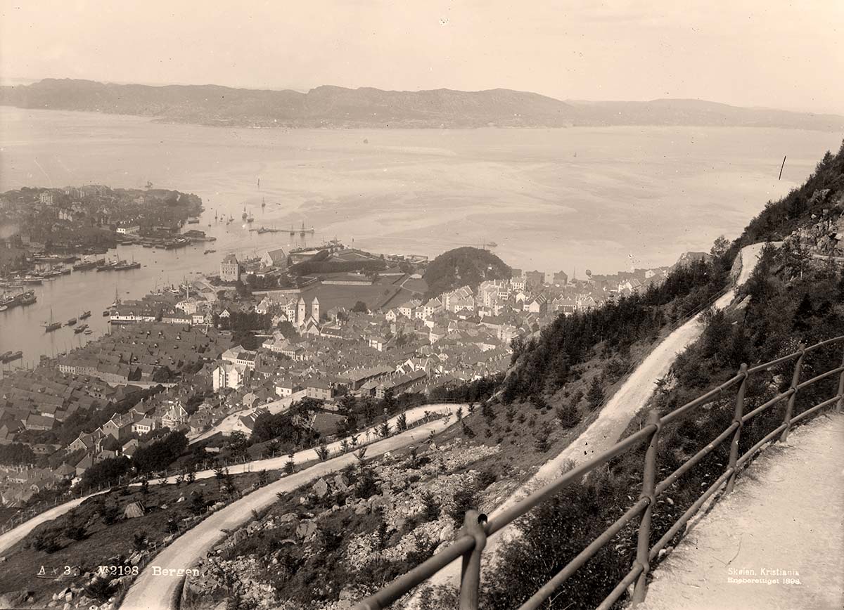 Bergen. View from Bryggen