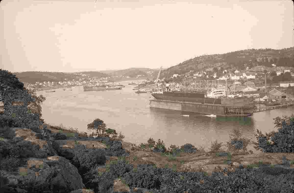 Sandefjord. Framnæs Verft - Mechanical workshop, shipyard, 1927