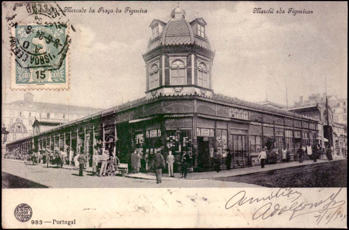 Lisbon. Market on the Figueira Square, 1904