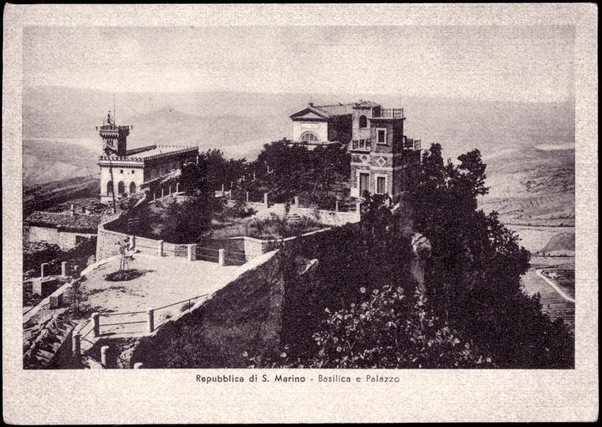 San Marino City. Basilica and Palace
