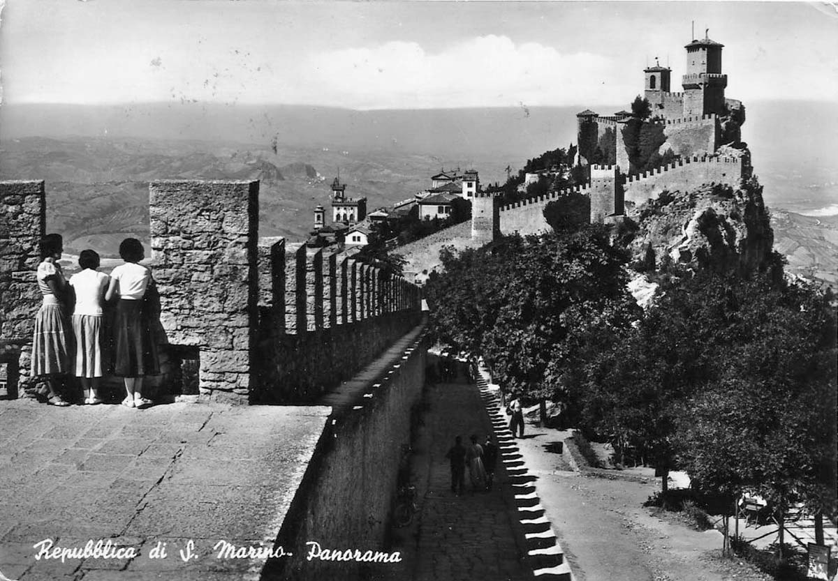 San Marino City. Panorama of fortress