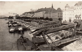 Bratislava. Donau - View to loading wharf