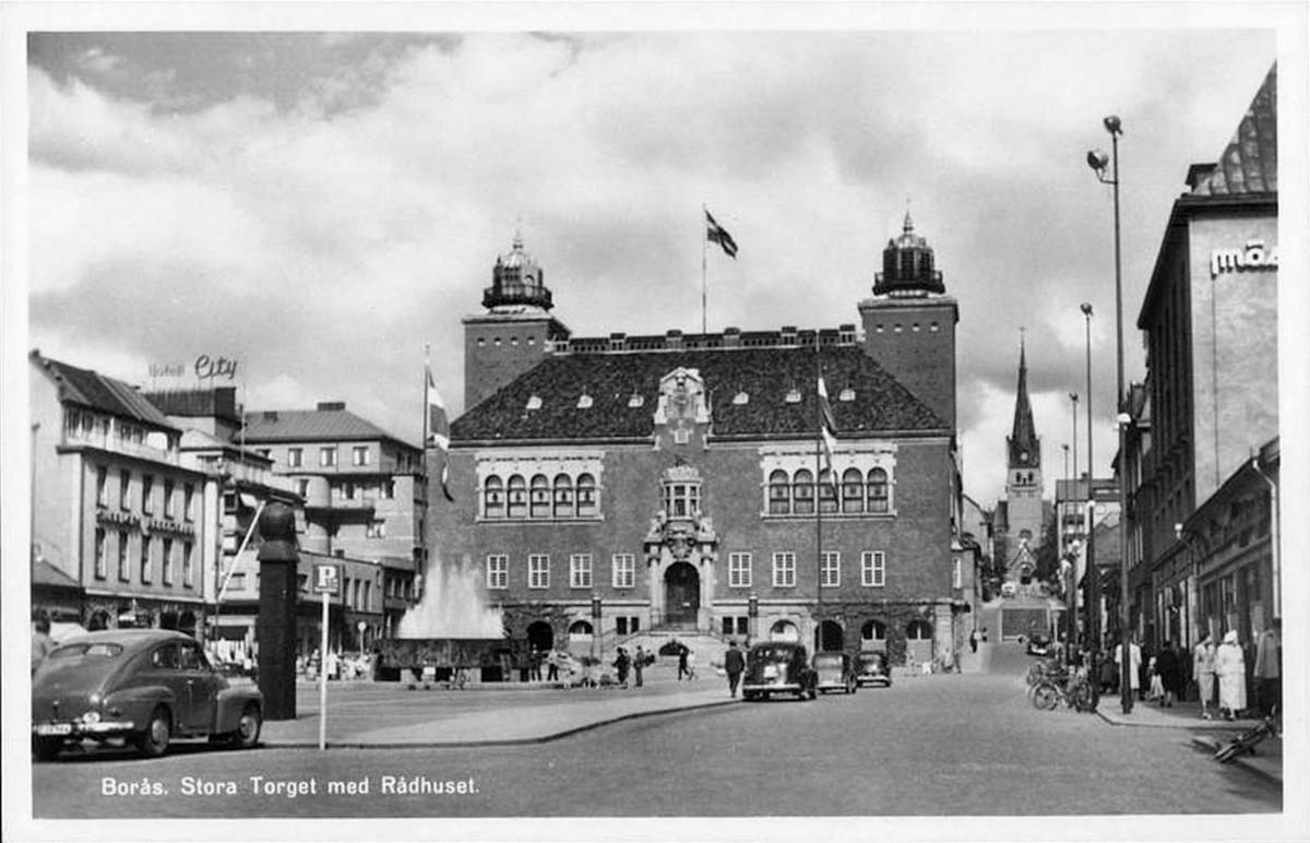Borås. Main Square and City Hall