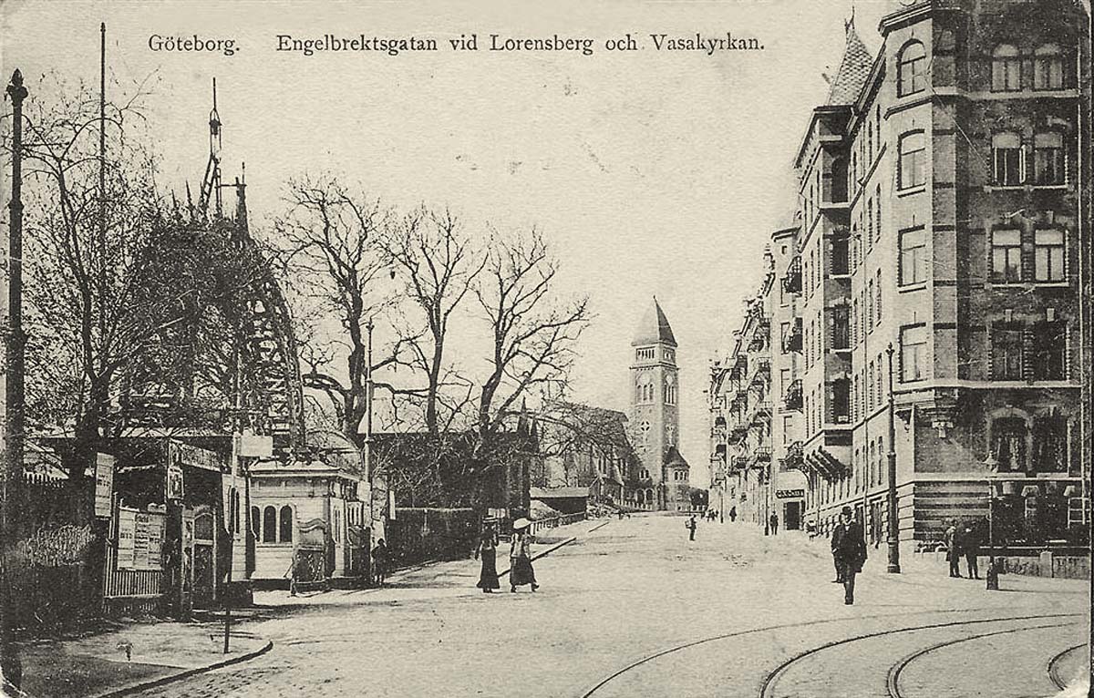 Gothenburg. Lorensberg and Vasa Church at Engelbrekts street