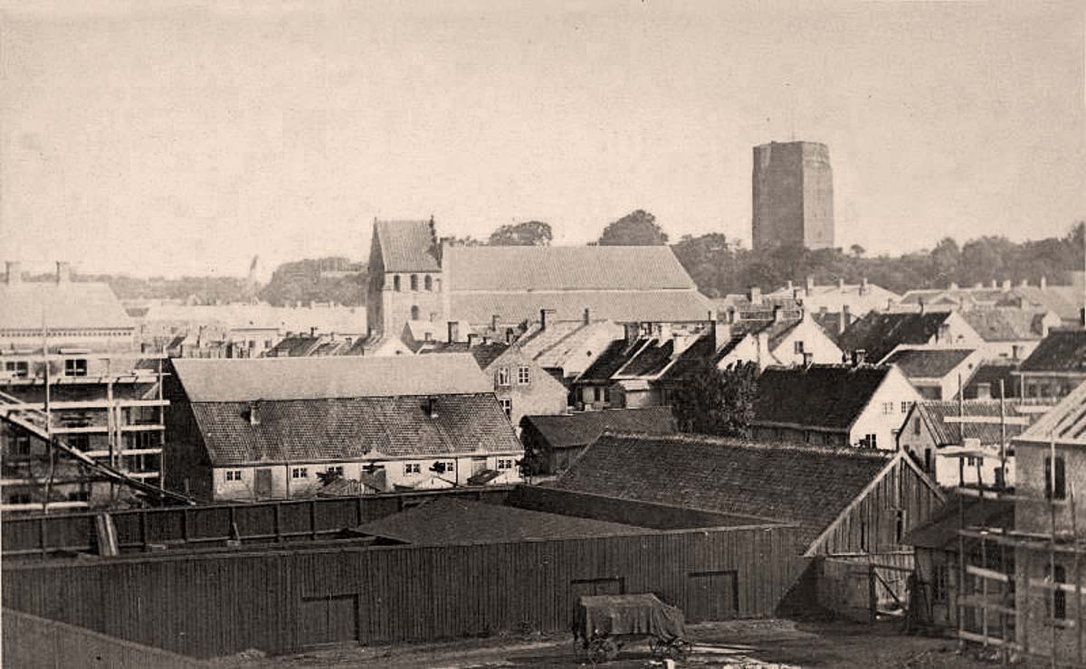 Helsingborg. Panorama of city, 1876