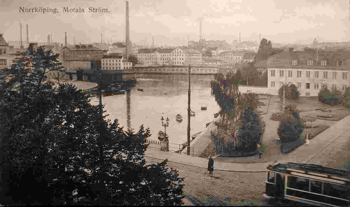 Norrköping. Fabriks vid Motala Ström