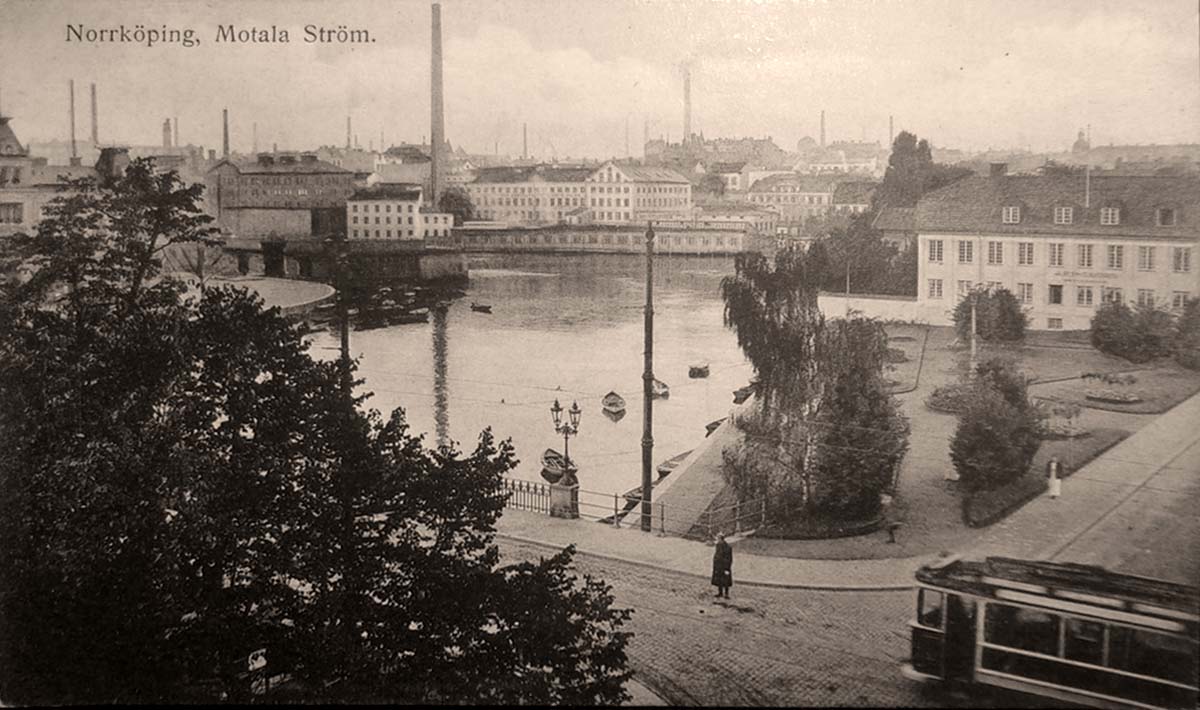 Norrköping. Fabriks vid Motala Ström
