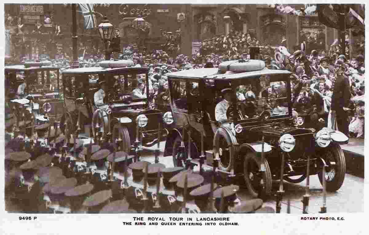 Oldham. George V, visit to Oldham