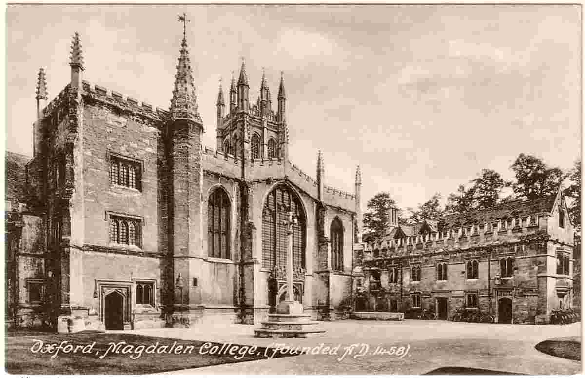 Oxford. Magdalen College, War Memorial, founded 1458