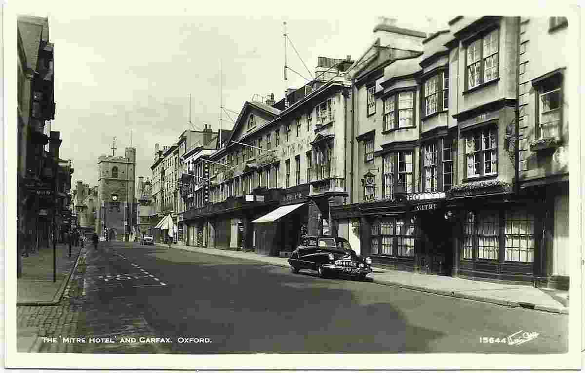 Oxford. 'Mitre' Hotel and Carfax Tower