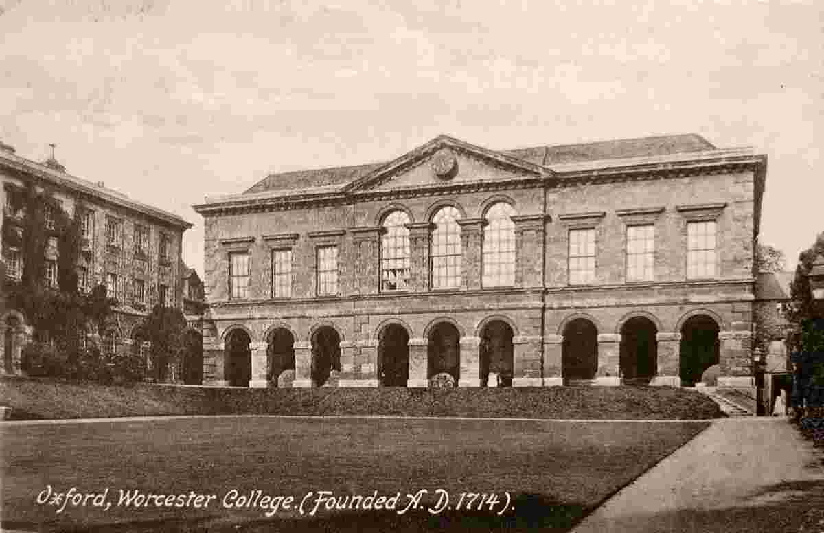 Oxford. Worcester College, founded 1714