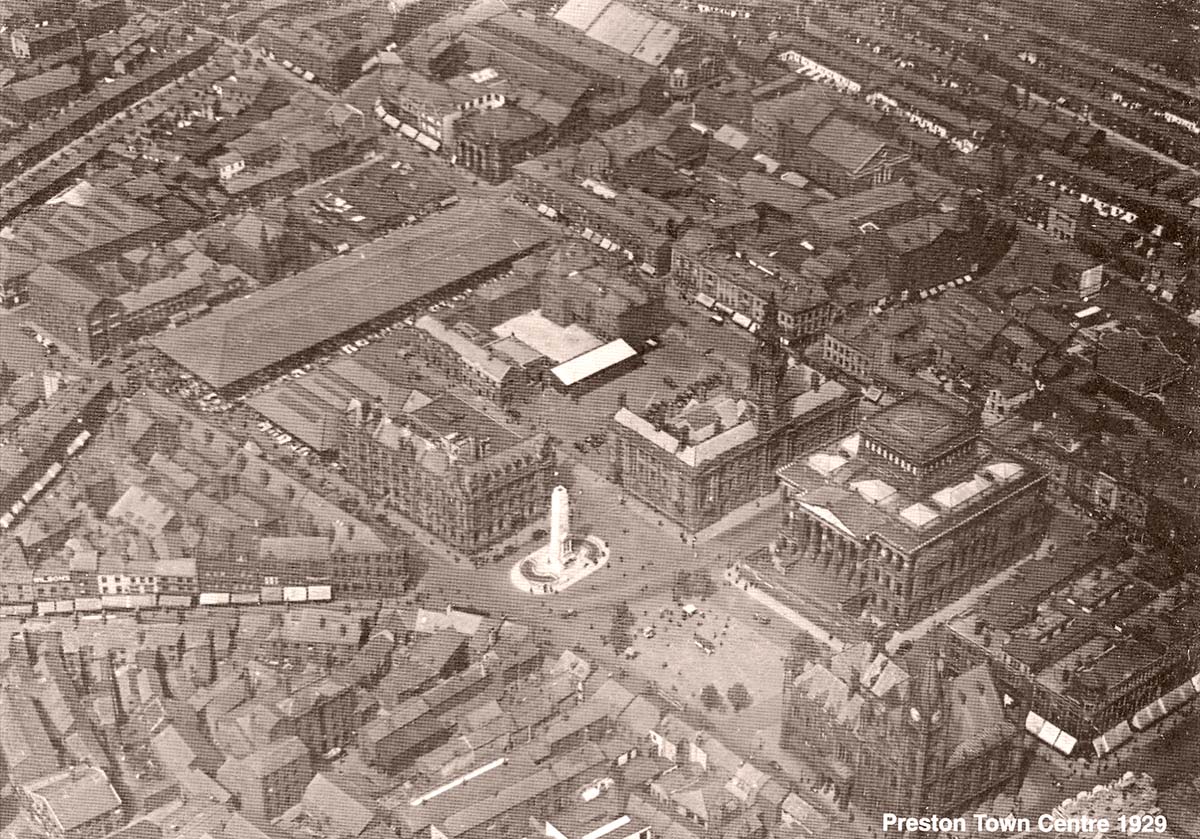 Preston. Town Centre, Aerial View